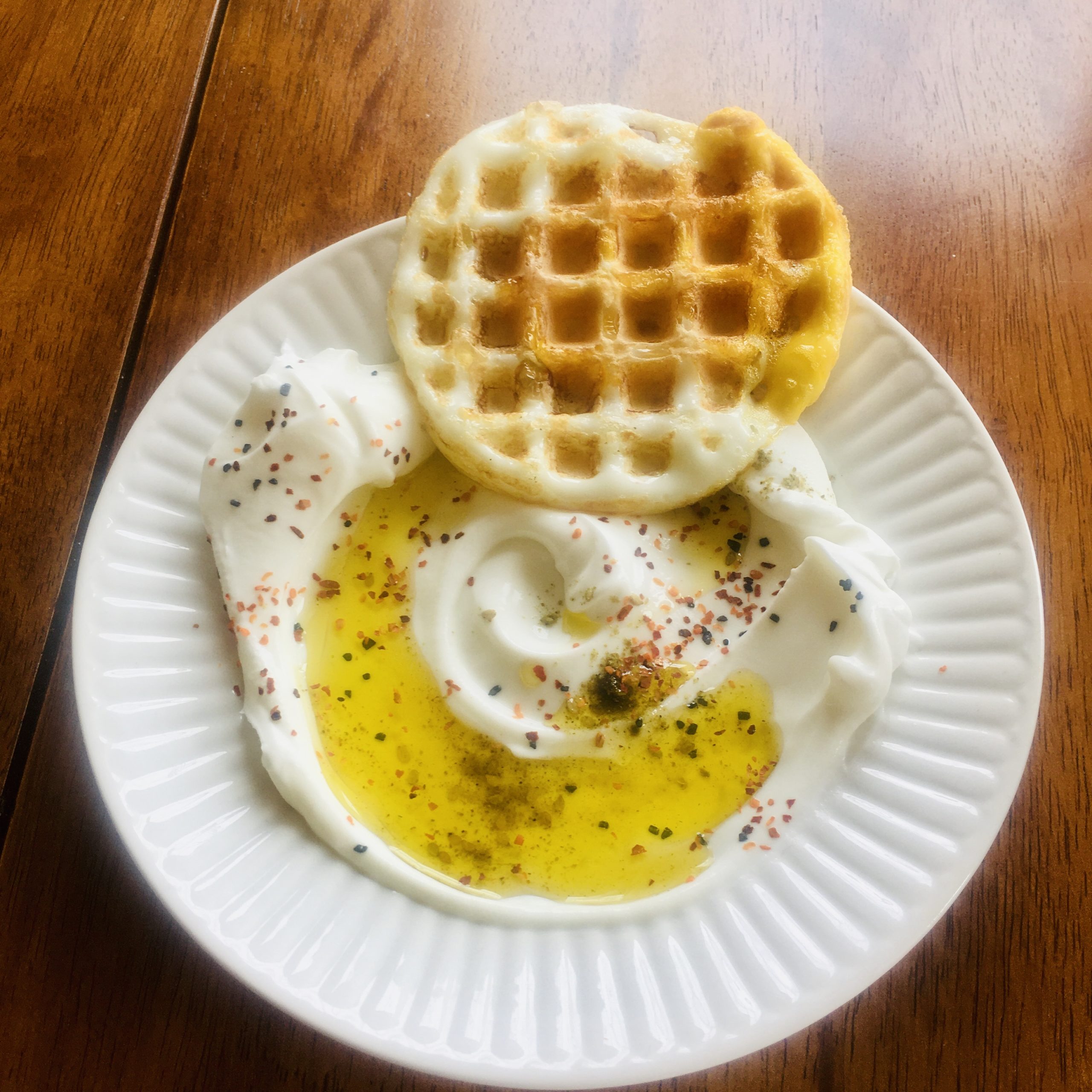 labneh and wafflomelet